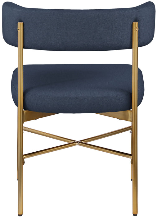 Rivage - Durable Dining Chair With Gold Frame (Set of 2) - Simple Home Plus