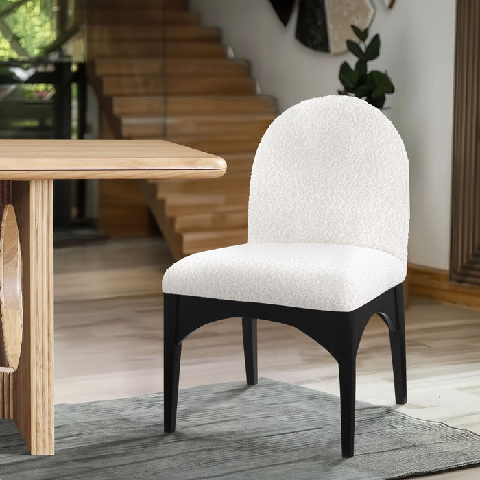 Waldorf - Boucle Dining Side Chair With Black Legs - Simple Home Plus