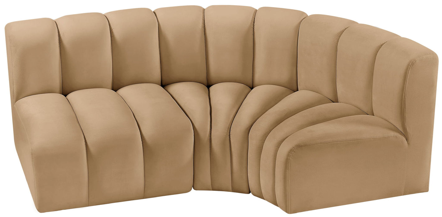 Arc - Velvet 3 Piece Sofa - Simple Home Plus