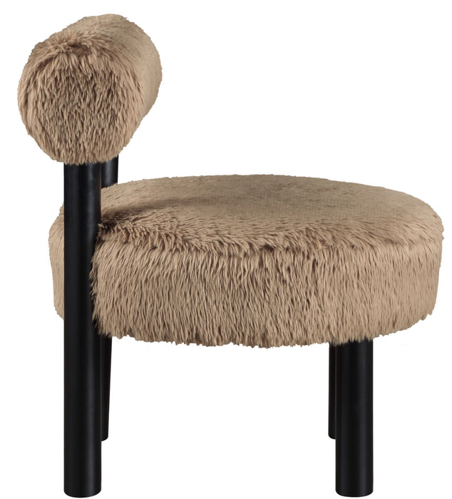 Ambre - Vegan Shearling Fabric Upholstered Accent Chair - Simple Home Plus