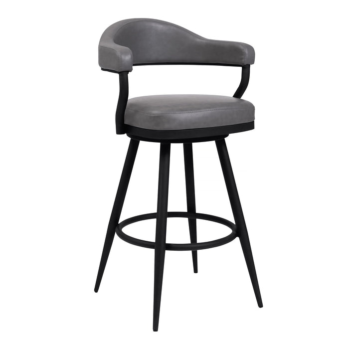 Justin - Swivel Vintage Bar Stool With Metal Legs - Simple Home Plus