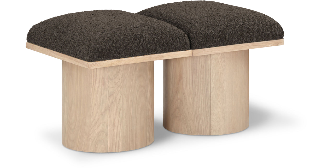 Pavilion - 2 Piece Modular Bench With Natural Base - Simple Home Plus