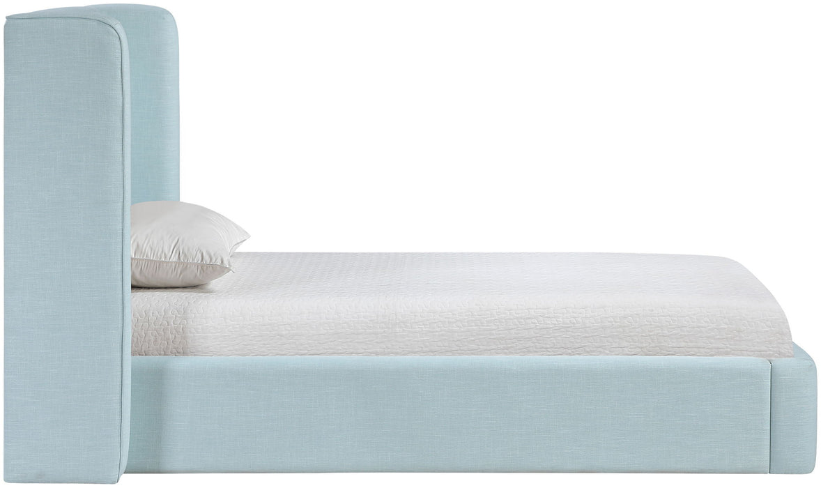 Kendall - Linen Textured Fabric Upholstered Bed - Simple Home Plus