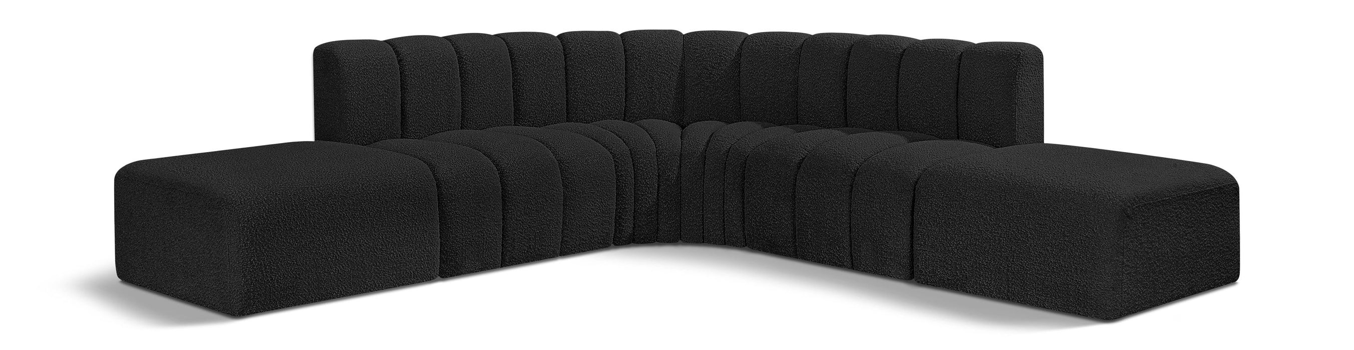 Arc - Boucle Fabric 6 Piece Corner Modular Sofa - Simple Home Plus