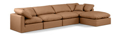 Indulge - Faux Leather 5 Piece Modular Sectional With Chaise - Simple Home Plus