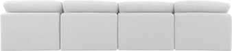 Indulge - Linen 4 Piece Modular Armless Sofa - White - Simple Home Plus