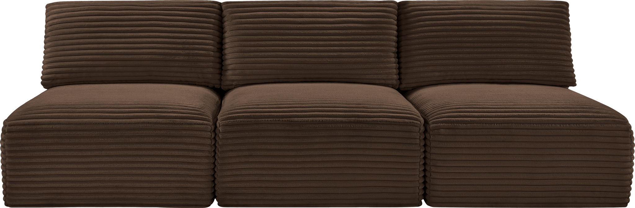Shaggy - 3 Seat Modular Armless Sofa - Simple Home Plus