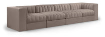 Rummi - Velvet Performance Fabric Upholstered 4 Piece Modular Sofa - Simple Home Plus