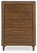 Lyncott - Brown - Five Drawer Chest - Simple Home Plus