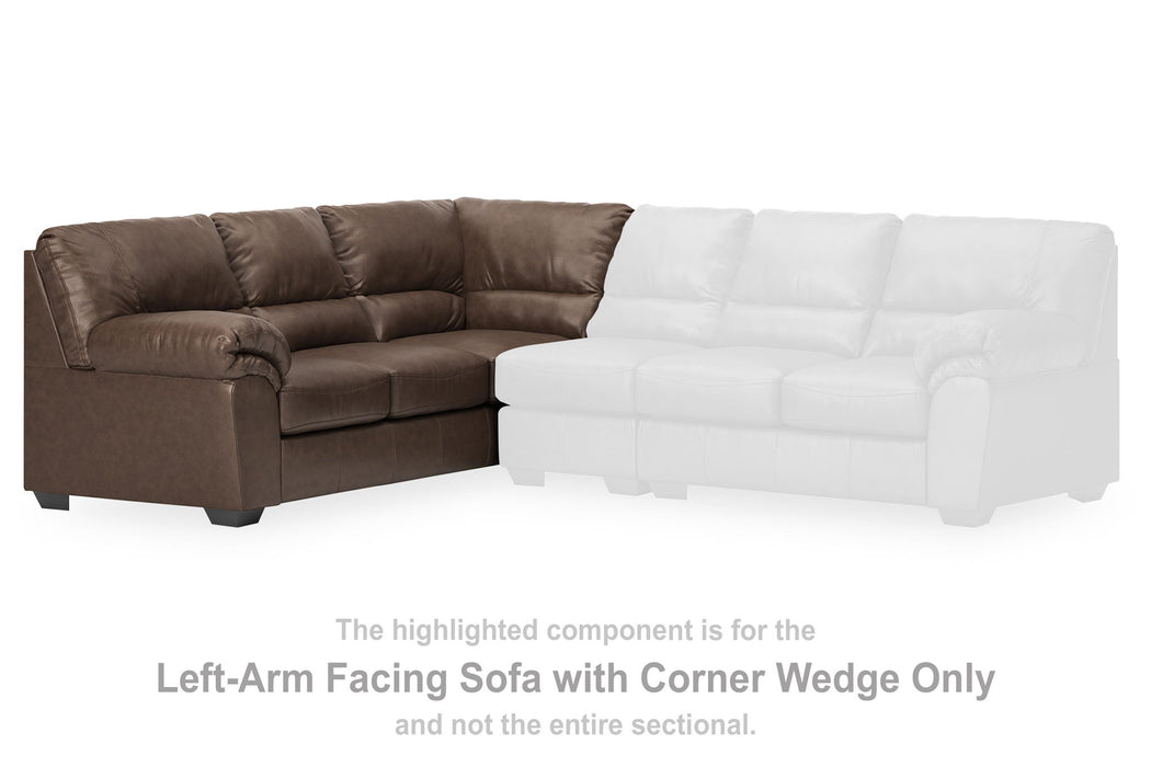 WillowBend - LAF Sofa With Corner Wedge - Umber - Simple Home Plus