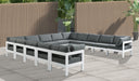Nizuc - Outdoor Patio 13 Piece Modular Sectional With White Frame - Simple Home Plus