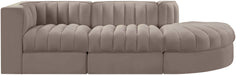 Rummi - Velvet Performance Fabric Upholstered 3 Piece Modular Sectional - Simple Home Plus