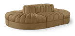 Rummi - Oval Velvet Performance Fabric Upholstered 6 Piece Modular Sectional - Simple Home Plus