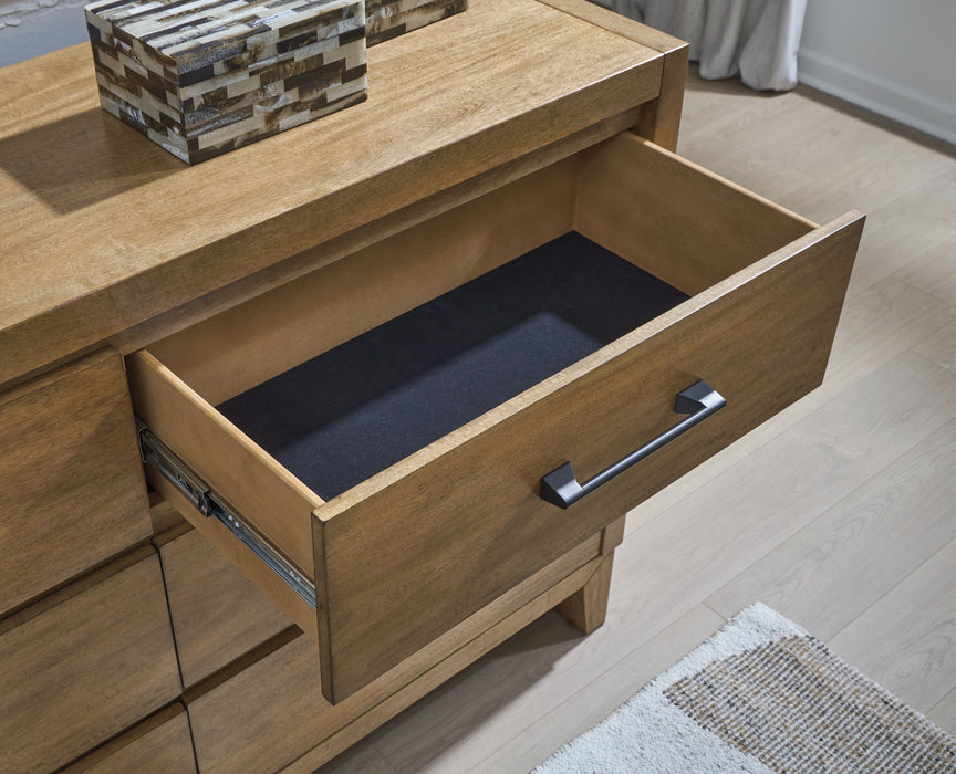 Sherbana - Light Brown - Dresser And Mirror - Simple Home Plus