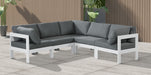 Nizuc - Outdoor Patio 5 Piece Modular Sectional With White Frame - Simple Home Plus
