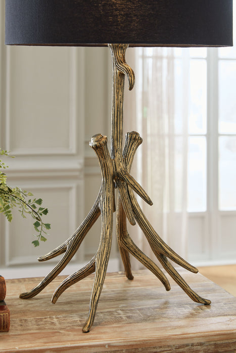 Josney - Antique Gold Finish - Metal Table Lamp - Simple Home Plus