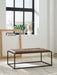Junsor - Cocktail Ottoman - Brown / Black - Simple Home Plus