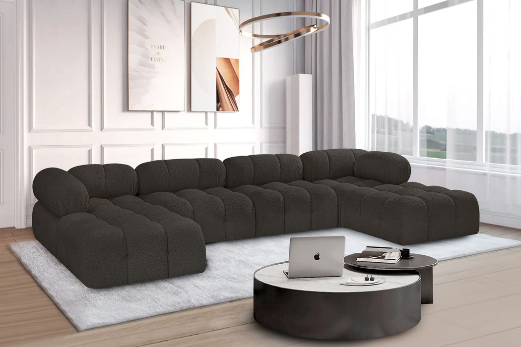 Ames - 6 Piece Fabric Modular U-Shaped Sectional - Simple Home Plus