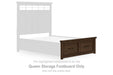 Taffenbrook - Queen Storage Footboard - Medium Brown - Simple Home Plus