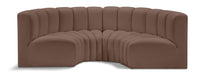 Arc - Faux Leather 4 Piece U-Shaped Modular Sofa - Simple Home Plus