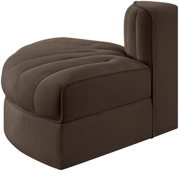 Rummi - Velvet Performance Fabric Upholstered Modular Chair - Simple Home Plus