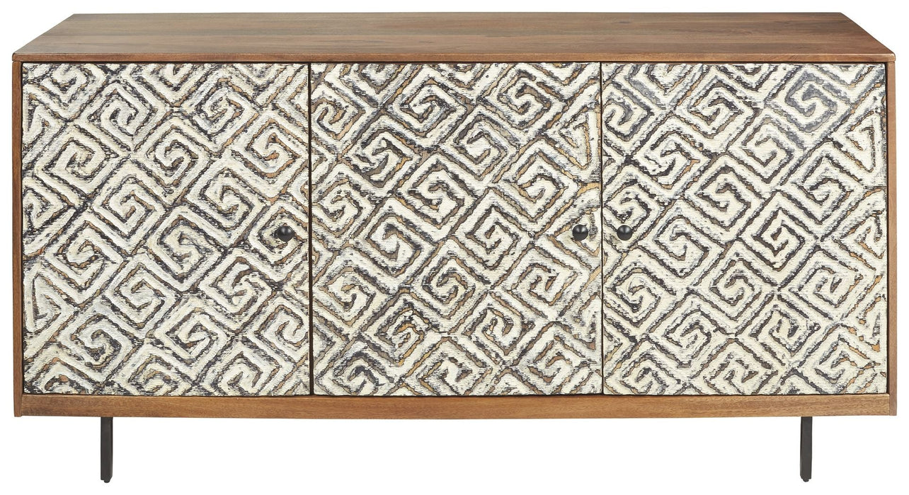 Kerrings - Brown / Black / White - Accent Cabinet - Simple Home Plus