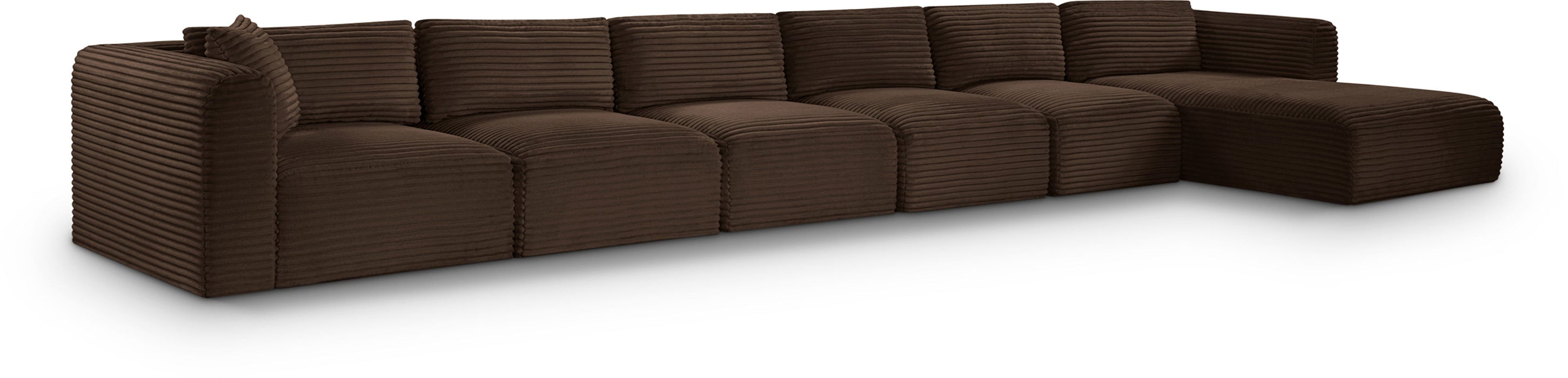 Shaggy - 6 Piece Modular Sectional With Chaise - Simple Home Plus