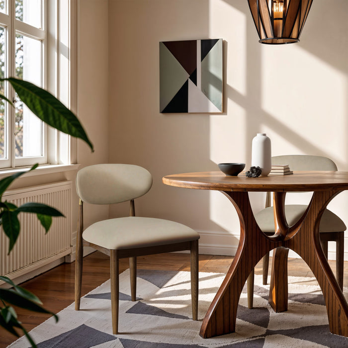 Riccio - Side Chair (Set of 2) - Walnut Frame - Simple Home Plus