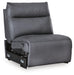 ModZ - Power Armless Recliner With Adjustable Headrest - Blue - Simple Home Plus