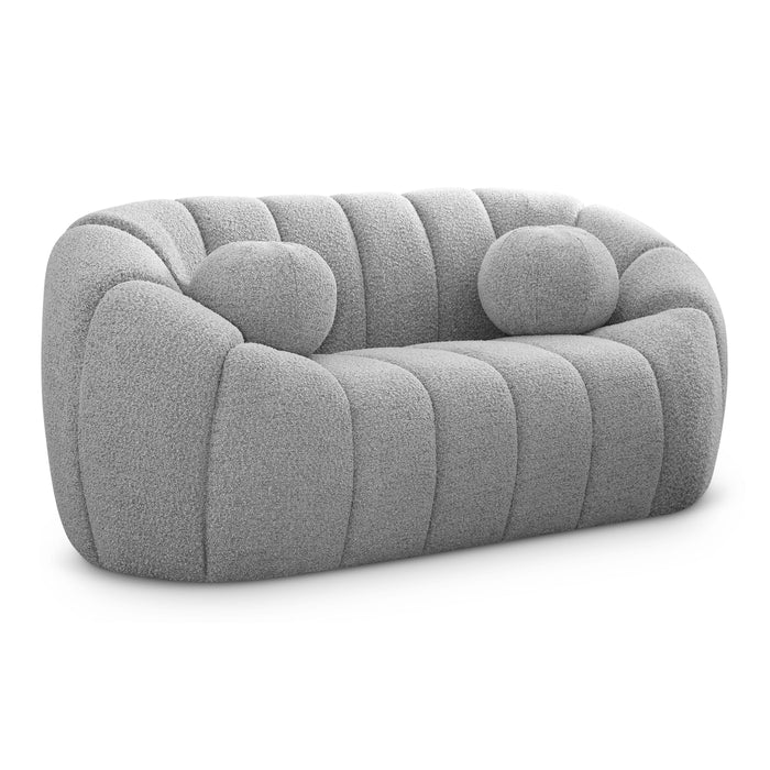 Elijah - Boucle Fabric Loveseat - Simple Home Plus