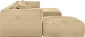 Shaggy - 5 Piece Modular Sectional With Chaise And Ottoman - Simple Home Plus