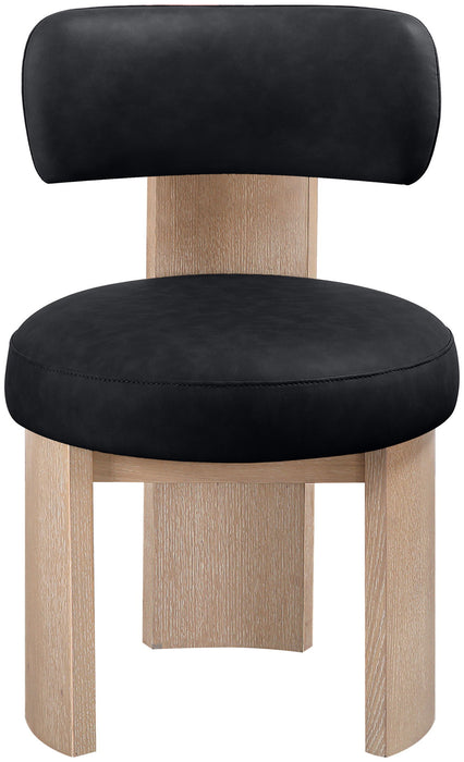 Atelier - Vegan Leather Upholstered Dining Chair (Set of 2) - Painted Natural Frame - Simple Home Plus