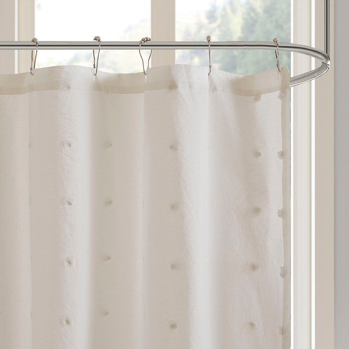 Brooklyn - Pom Pom Shower Curtain - Ivory - Simple Home Plus