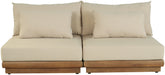 Mirella - 2 Piece Water Resistant Fabric 74" Upholstered Outdoor Patio Modular Armless Loveseat - Simple Home Plus