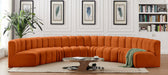 Arc - Velvet 8 Piece U-Shaped Modular Sofa - Simple Home Plus