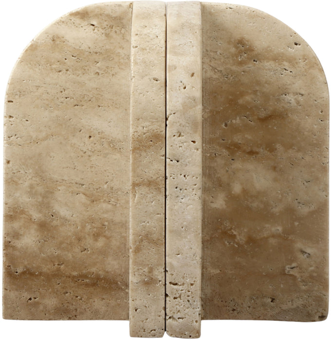 Dufresne - Genuine Marble Bookend - Travertine - Simple Home Plus