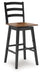 Wildenauer - Tall Swivel Barstool (Set of 2) - Brown / Black - Simple Home Plus