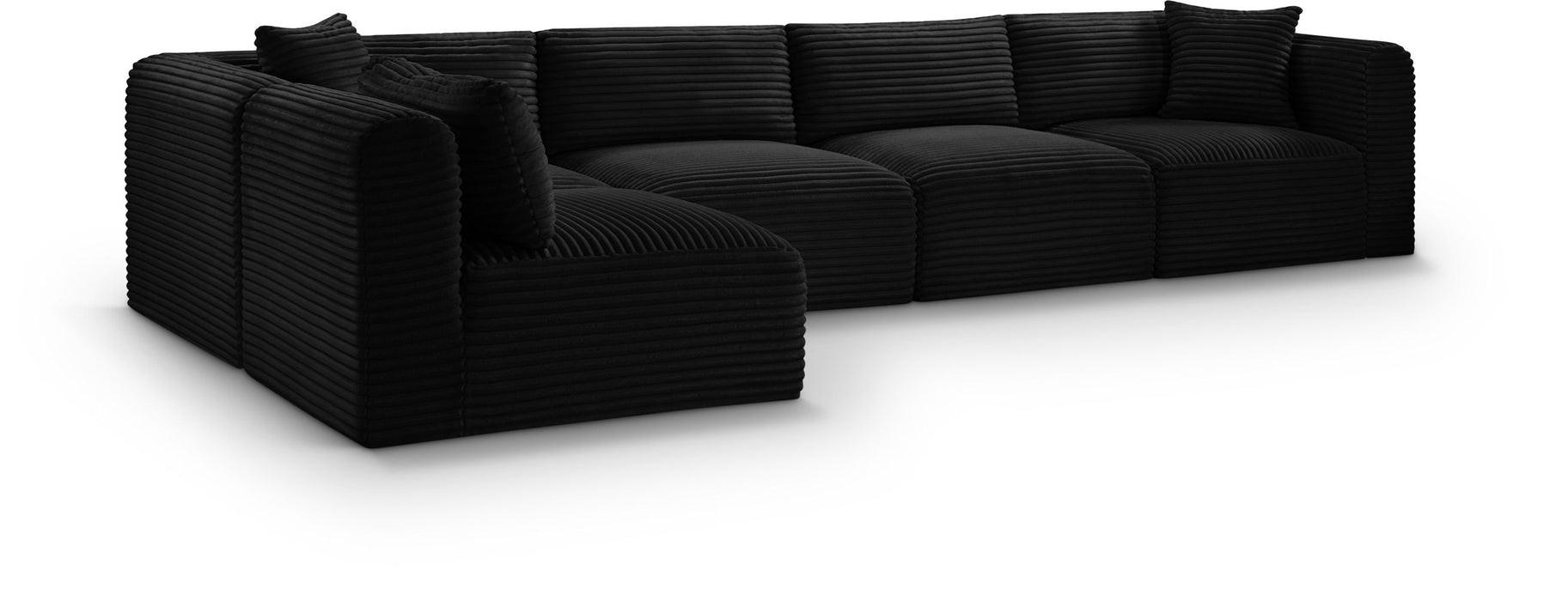 Shaggy - 5 Piece Modular Sectional - Simple Home Plus