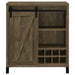 Arlington - Sliding Door Home Bar Wine Cabinet - Rustic Oak - Simple Home Plus