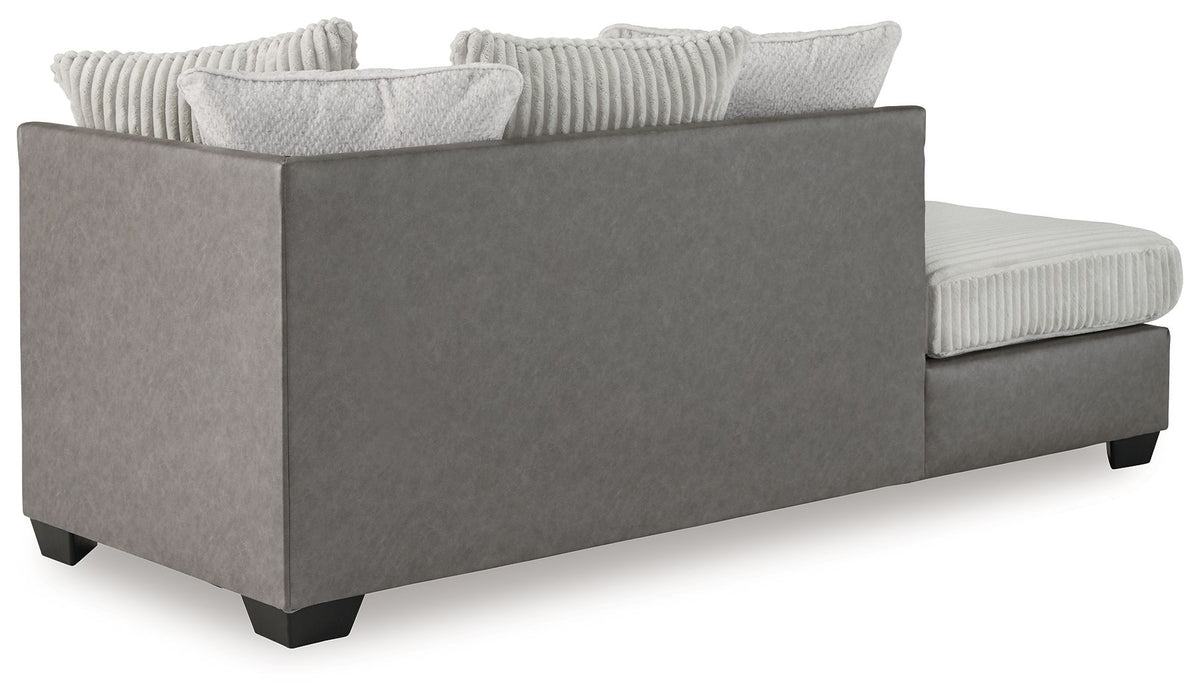 Clairette Court - Laf Corner Chaise - Alloy - Simple Home Plus