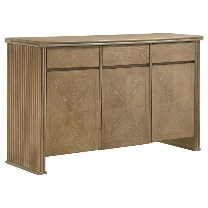 Adina - 2-Door Sideboard Server - Distressed Light Brown - Simple Home Plus