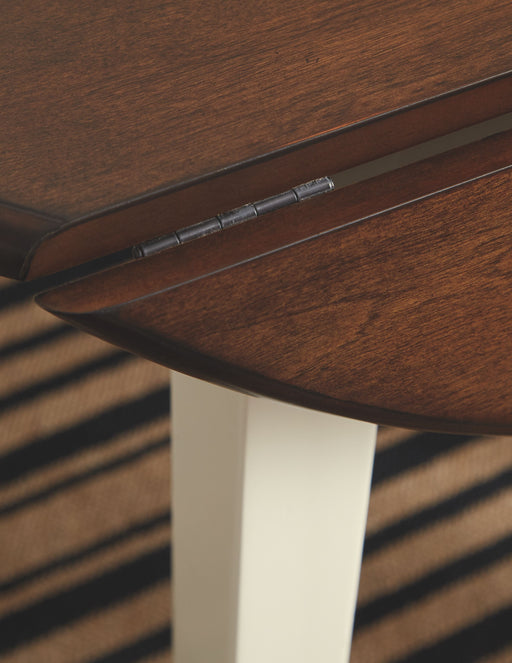 Woodanville - Cream / Brown - Round DRM Drop Leaf Table - Simple Home Plus