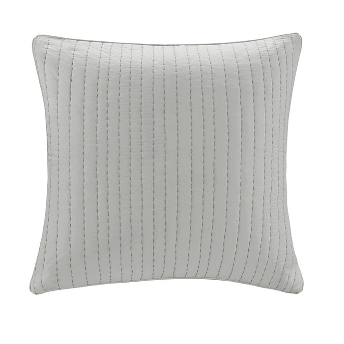 Camila - Quilted Euro Sham - Gray - Simple Home Plus