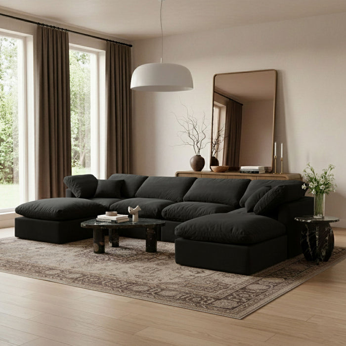 Indulge - Velvet 6 Piece Modular Double Chaise Sectional - Simple Home Plus