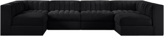 Rummi - Armless Velvet Performance Fabric Upholstered 6 Piece Modular Sectional - Simple Home Plus