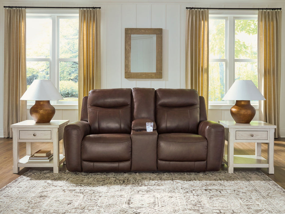 Gravier - Power Reclining Loveseat With Console / Adjustable Headrest - Cordova - Simple Home Plus