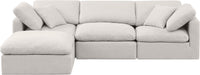 Indulge - Linen 4 Piece Modular Sectional With Chaise - Simple Home Plus