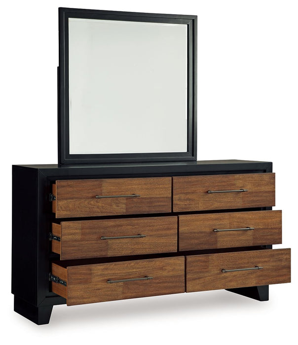 Kraeburn - Brown / Black - Dresser And Mirror - Simple Home Plus