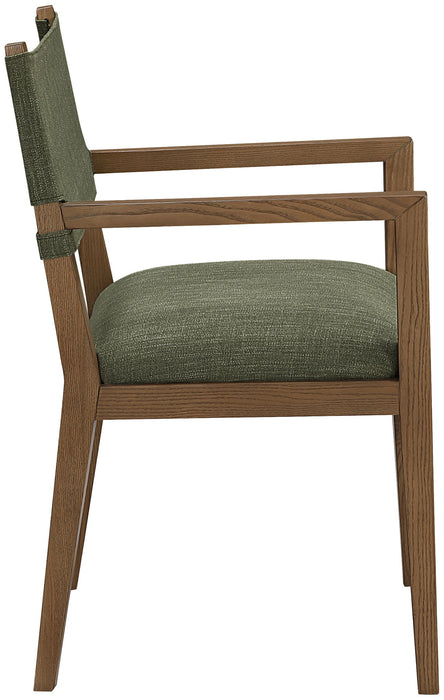 Avon - Linen Textured Performance Fabric Dining Arm Chair - Simple Home Plus