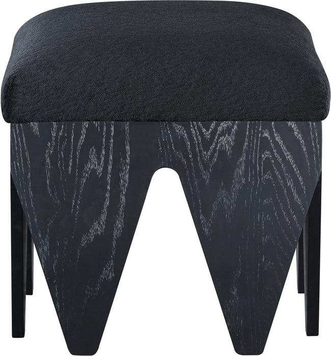 Altair - Fabric Bench - Black Base - Simple Home Plus